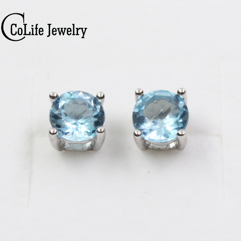 Vs Smartwatch - Anting-anting kancing Topaz alami Grade VVS