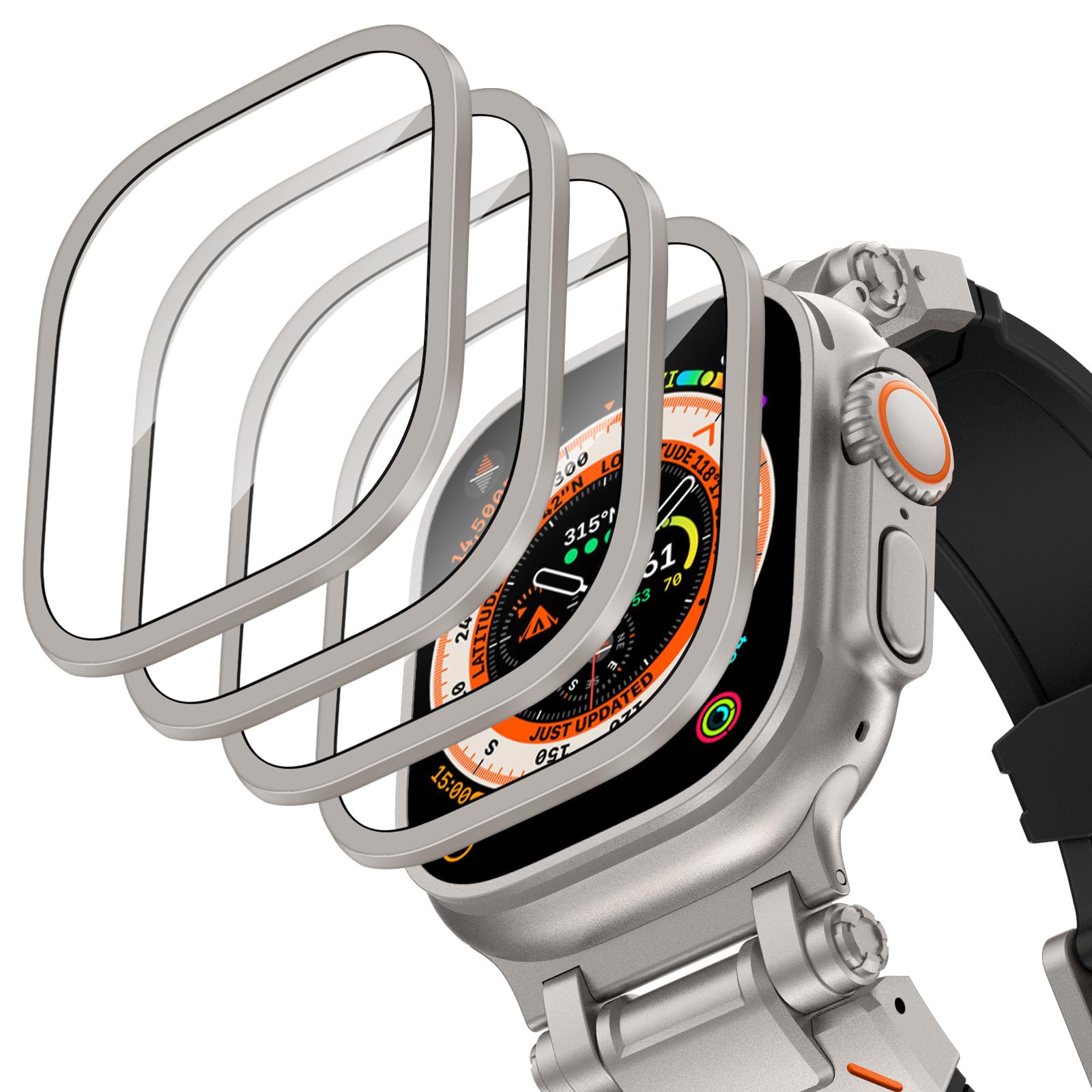 Smartwatch Apple Watches For Women - Casing Aloi Aluminium + Kaca Tempered