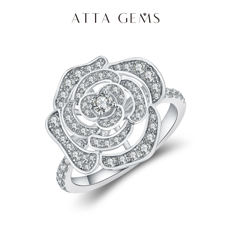 Vs Smartwatch - Cincin Attagems 1.5CT Moissanite untuk Wanita