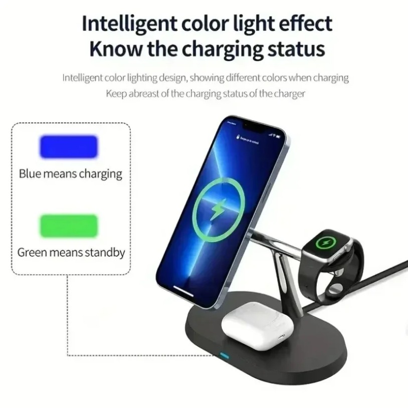 3 in 1 Opansten Magnetic Wirel - Smartwatch Apple Watch ulasan dan harga