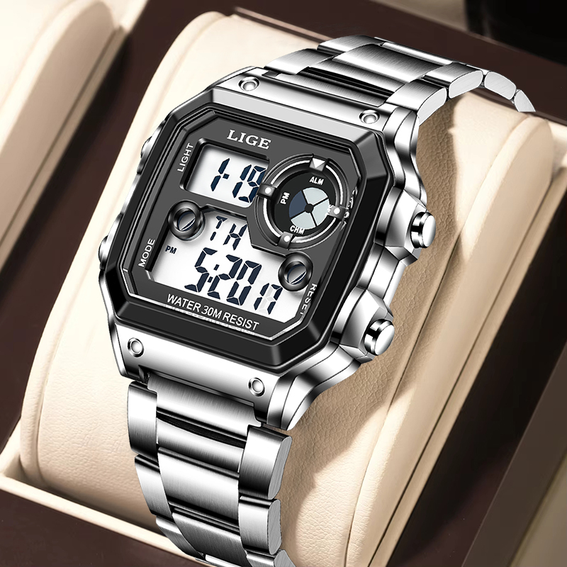 LIGE Jam Tangan Pria Elektroni - Analog Quartz Watch ulasan dan harga