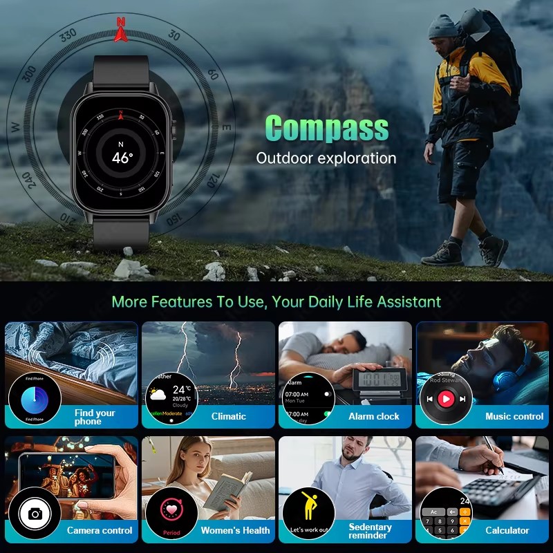 Jam Tangan Pintar Pria GPS Pre - Smartwatch Premium Watches For Women ulasan dan harga