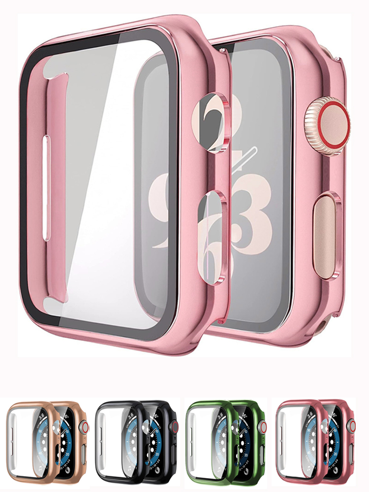 Kaca + casing untuk Apple Watc - Smartwatch Apple Watches For Women ulasan dan harga