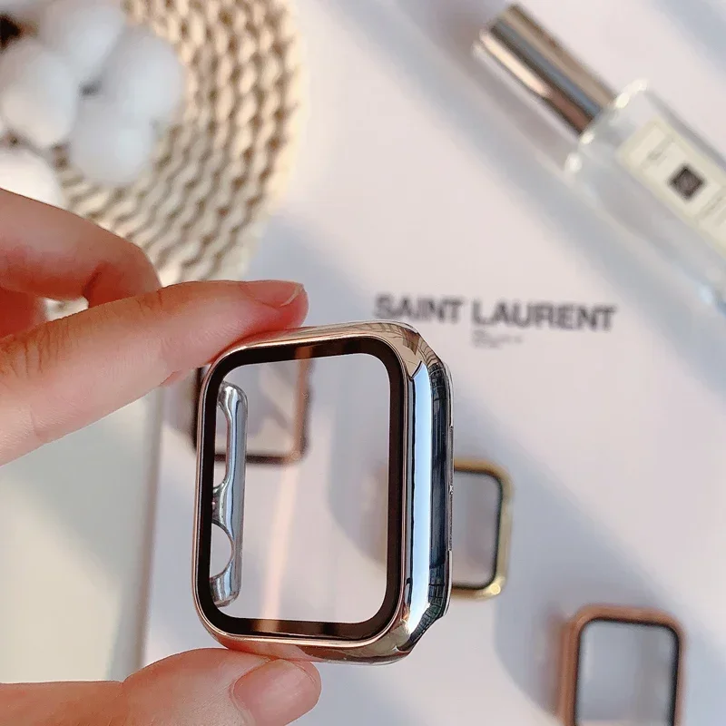 Kaca + casing untuk Apple Watc - Smartwatch Apple Watches For Women ulasan dan harga