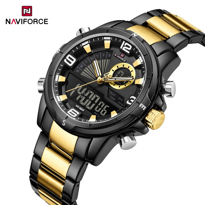 NAVIFORCE Jam Tangan Pria Dual - Analog Quartz Watch ulasan dan harga